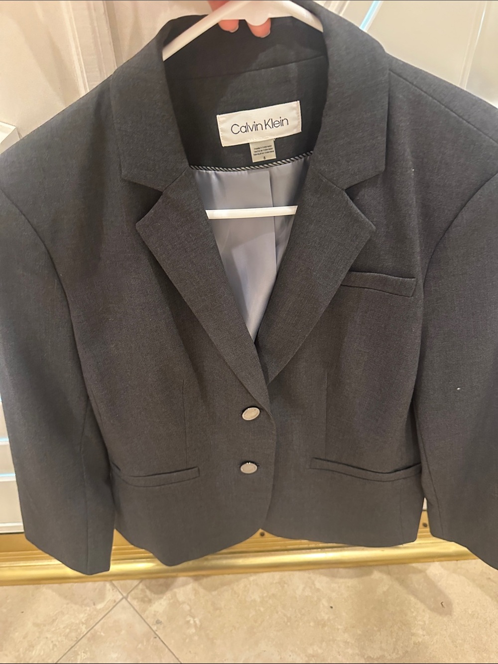 Calvin Klein Dark Gray Women's Tailored Blazer